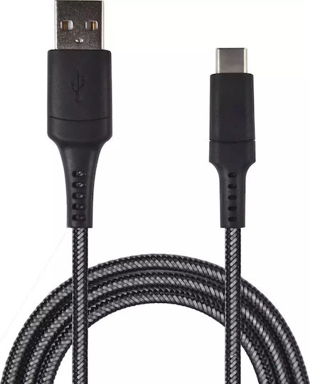2GO USB 2.0 Cable USB-C male - USB-A Μαύρο 1m 795822