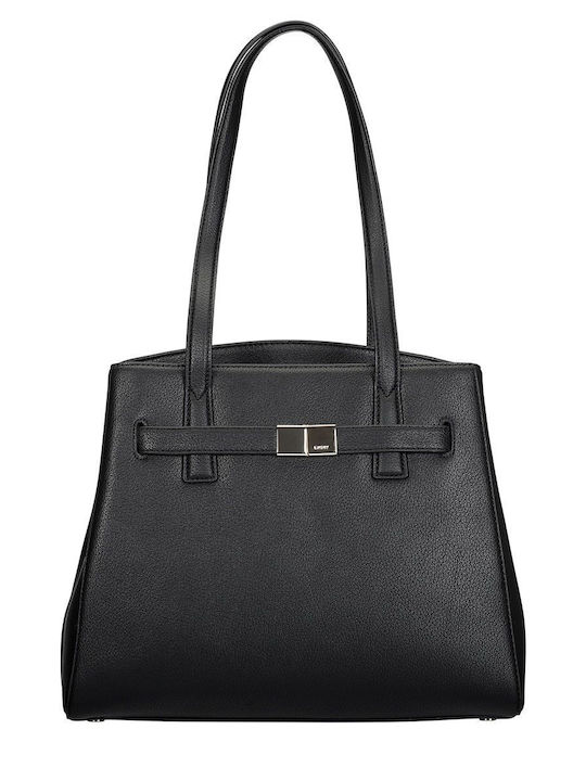 DKNY Leder Damen Tasche Tote Hand Schwarz