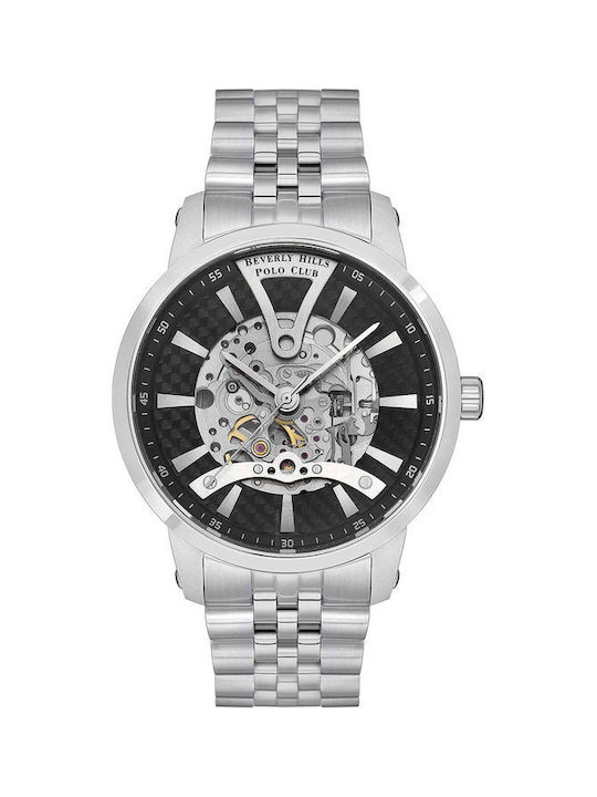 Beverly Hills Polo Club Watch Automatic with Silver Metal Bracelet