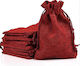 Red Fabric Gift Pouch 7x9cm 50pcs