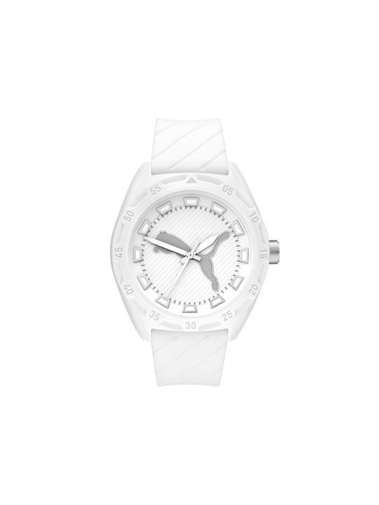 Puma Watch with White / White Rubber Strap