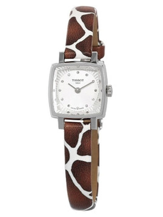 Tissot Damen Uhr mit Braun / Braun Lederarmband