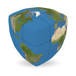 Earth V-cube 3 Pillow