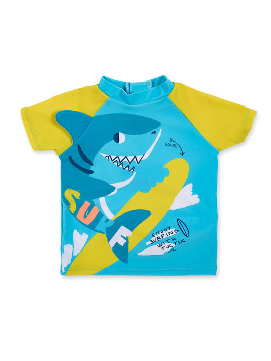 Tuc Tuc Παιδικό Μαγιό Αντιηλιακή (UV) Μπλούζα με Μακρύ Μανίκι Τυρκουάζ