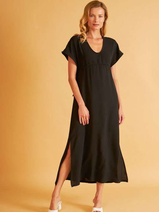 Harmony Feminin Lung Rochie de Plajă Negru