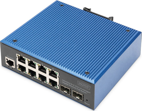 Digitus DN-651157 Managed L2 PoE Switch με 8 Θύρες Gigabit (1Gbps) Ethernet και 2 SFP Θύρες