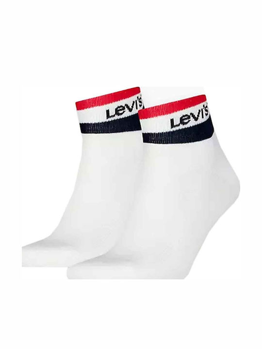 Levi's Cut Șosete Albe 2Pachet
