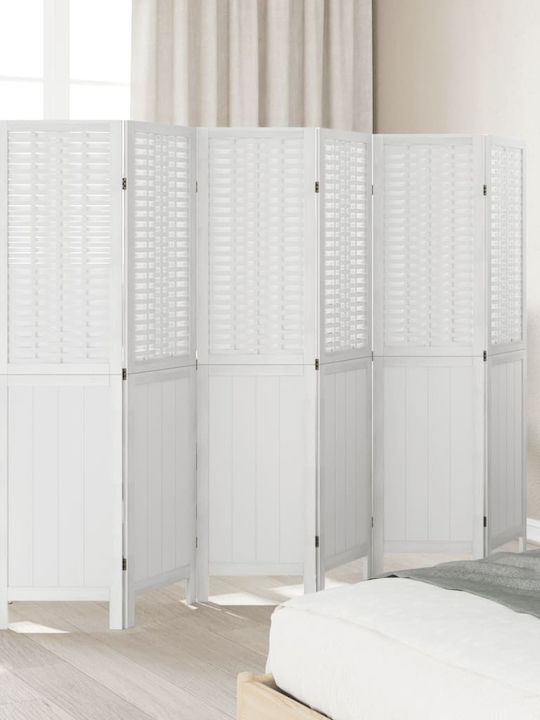 vidaXL Decorative Room Divider Wooden with 6 Panels 210x160cm