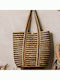 Kentia Wicker Beige Beach Bag