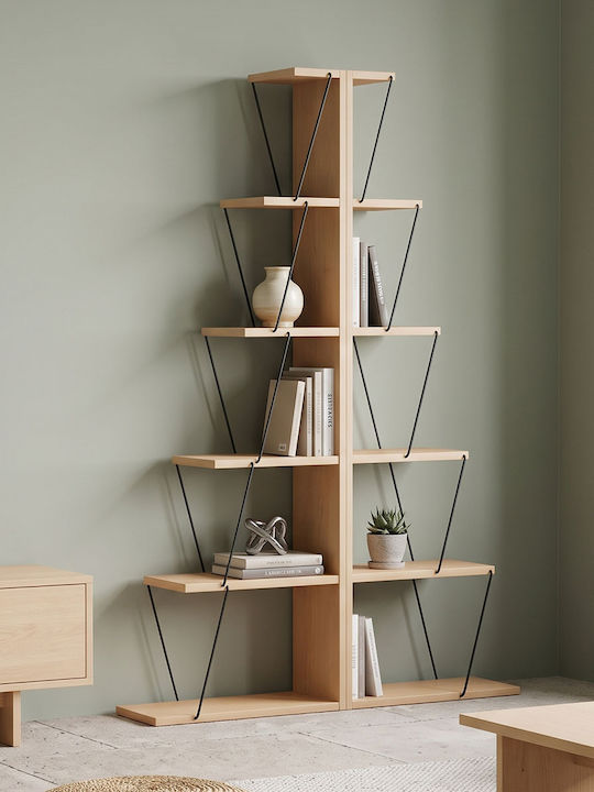 Mini Tars Bookcase Black 130x22x146cm