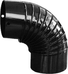 Thermiki Γωνία Σύνδεσης Καπνοδόχου Εμαγιέ 120mm Καφέ