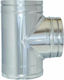 Technometal T-Rohr Rauchrohrverbindung Inox Silber