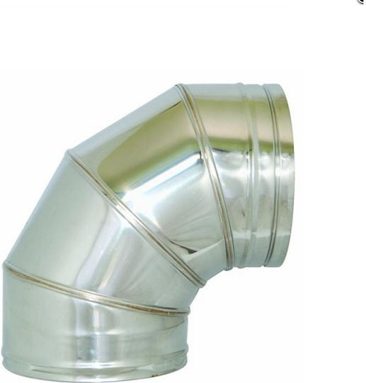 Technometal Chimney Corner Pipe Inox Silver
