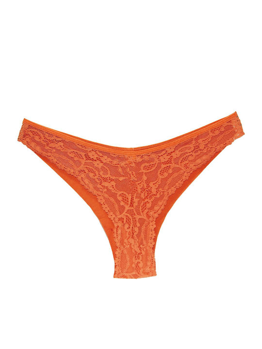 Women's Brazil with Lace Orange