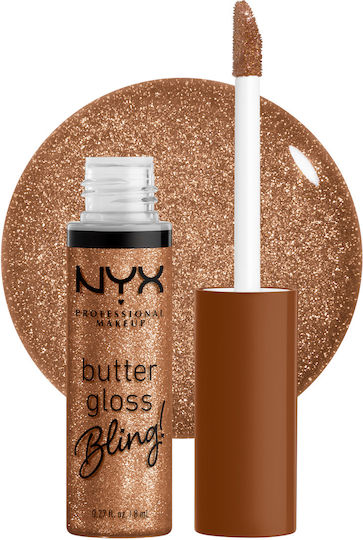 NYX Professional Makeup Butter Gloss Bling! Lip Gloss 04 Pay Me In Gold 8ml
