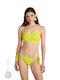 Blu4u Padded Sports Bra Bikini Top with Adjustable Straps Green