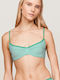 Underwire Bikini Bra Turquoise Striped