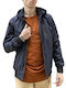 Herren Jacke Lässig Blau