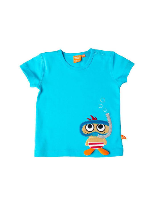 Lipfish Kids Blouse Short Sleeve Turquoise