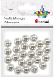 Titanum Мънисто Бял 12мм 20гр