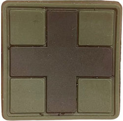 Kreuzabzeichen Khaki Schwarz 2,7x2,7 Cm Miltec