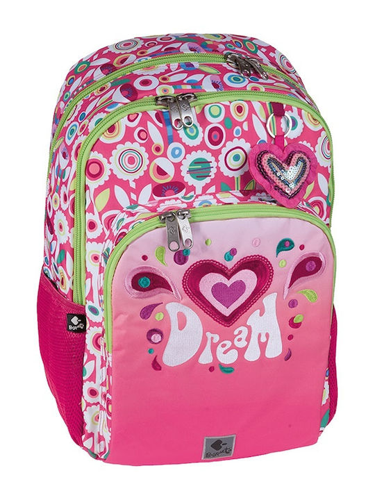 Busquets Schulranzen Rucksack Rosa mit Flaschenhalter