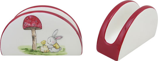 Marva Home Mushroom Easter Embossed Napkin Holder 13x4.8x7.4 cm