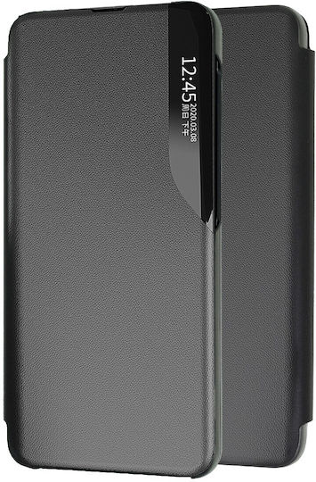 Ancus Smart Book Σιλικόνης / Δερματίνης Μαύρο (Samsung SM-A245 Galaxy A24 4G)
