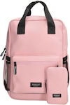Αδιάβροχη Τσάντα Πλάτης για Laptop 15" σε Ροζ χρώμα 25263-083