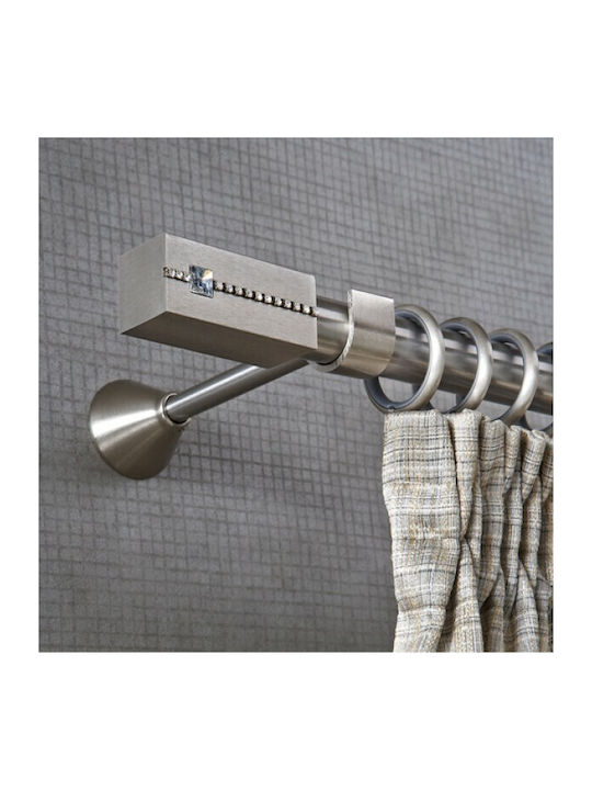 Aslanis Home Metallic Curtain Pole Praga Double...
