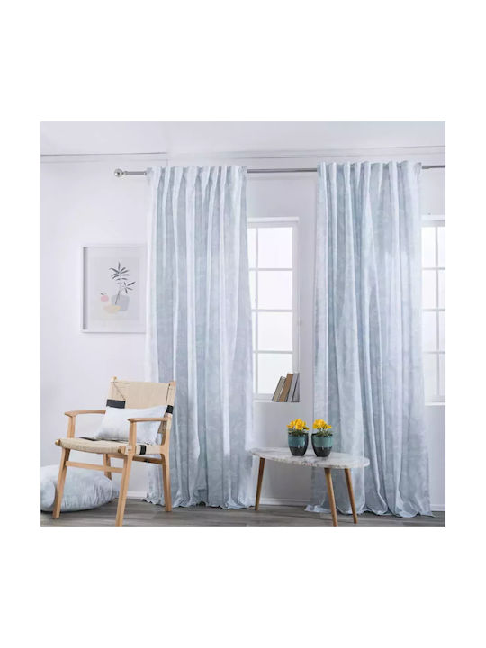 Teoran Curtain with Pencil Pleat Cayo Blue 140x...