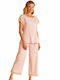 Harmony Summer Women's Pyjama Set Cotton Pink