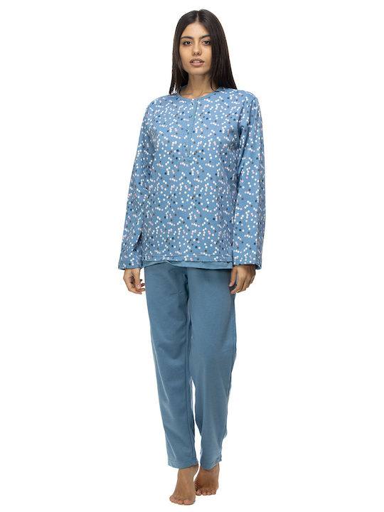 Winter Damen Pyjama-Set Blue