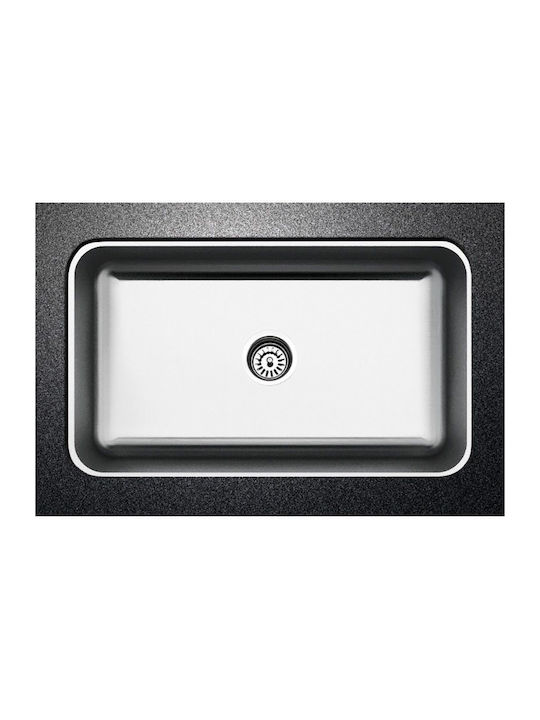 Apell Υποκαθήμενος Νεροχύτης Inox Σατινέ Μ76xΠ46cm Ασημί