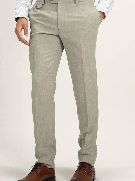 Trousers Elastic in Regular Fit Green