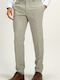 Trousers Elastic in Regular Fit Green