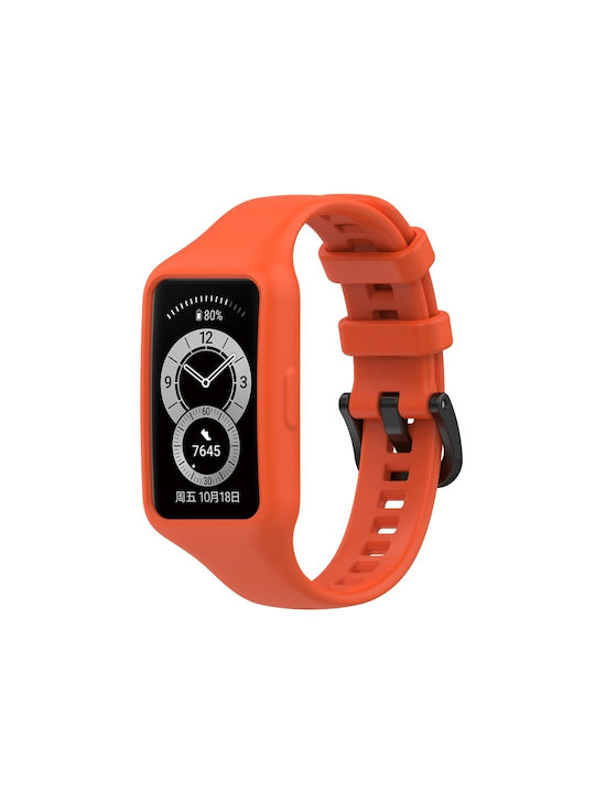 6 Pro 6 Honor Λουράκι Σιλικόνης Πορτοκαλί (Huawei Band 7)