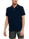 Polo Herrenbluse Kurzarm Blaue