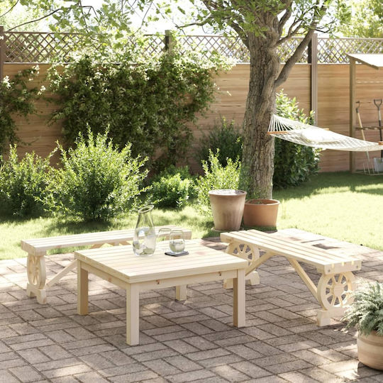 vidaXL Decorative Garden Wooden 115cmx28cmx39.5cm 2pcs 3207135
