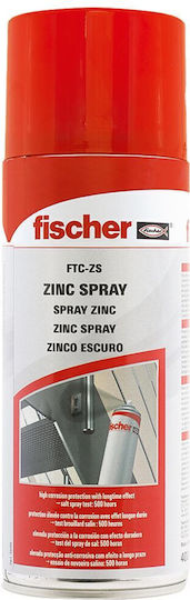fischer Spray Galvanisation with Metallic Effect Gray Dark Grey 400ml