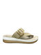 Women's Flat Sandals in Beige Color