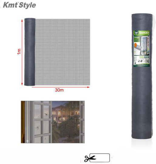 KMT Style Σίτα Παραθύρου Σταθερή Μαύρη 3000x100cm
