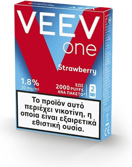 VEEV One Ανταλλακτικά Pod 2τμχ Strawberry 2ml 014118