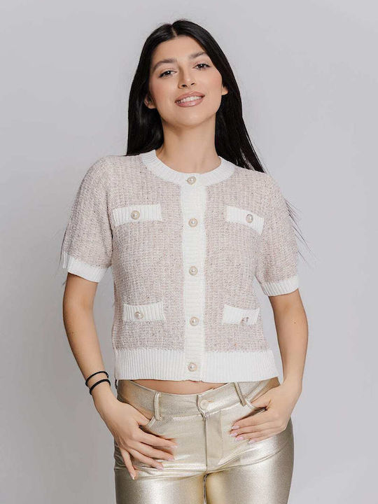 Derhy Short Women's Cardigan Beige