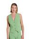 Matis Fashion Women's Vest with Buttons Green