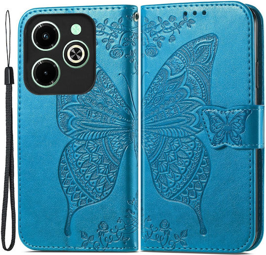 Butterfly Back Cover Δερματίνης / Πλαστικό / Σιλικόνης Μαγνητικό Μπλε (Realme Note 50)
