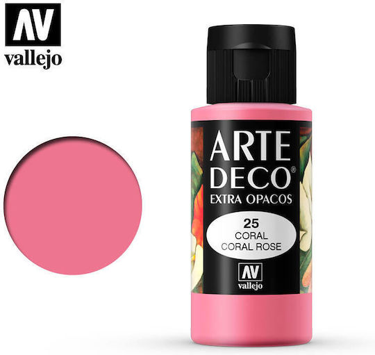 Art Deco Acrylfarbe Vallejo 60ml Korallenrose 85025