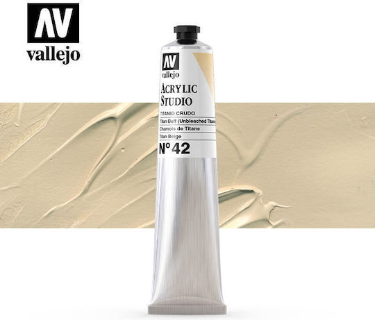 Tub de vopsea acrilică de studio Vallejo 58ml Titan Buff 21042
