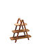 XM-Casa Ξύλινη Εταζέρα 3 Ορόφων Καφέ Π39.5xΜ17.2xΥ38.5cm