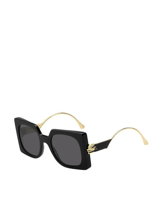 Etro Sonnenbrillen mit Schwarz Rahmen und Schwarz Linse